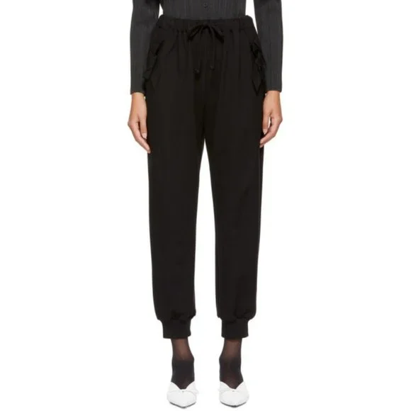 SIMONE Rocha Black Bow Jogger Lounge Pants Size Large - Picture 2 of 14